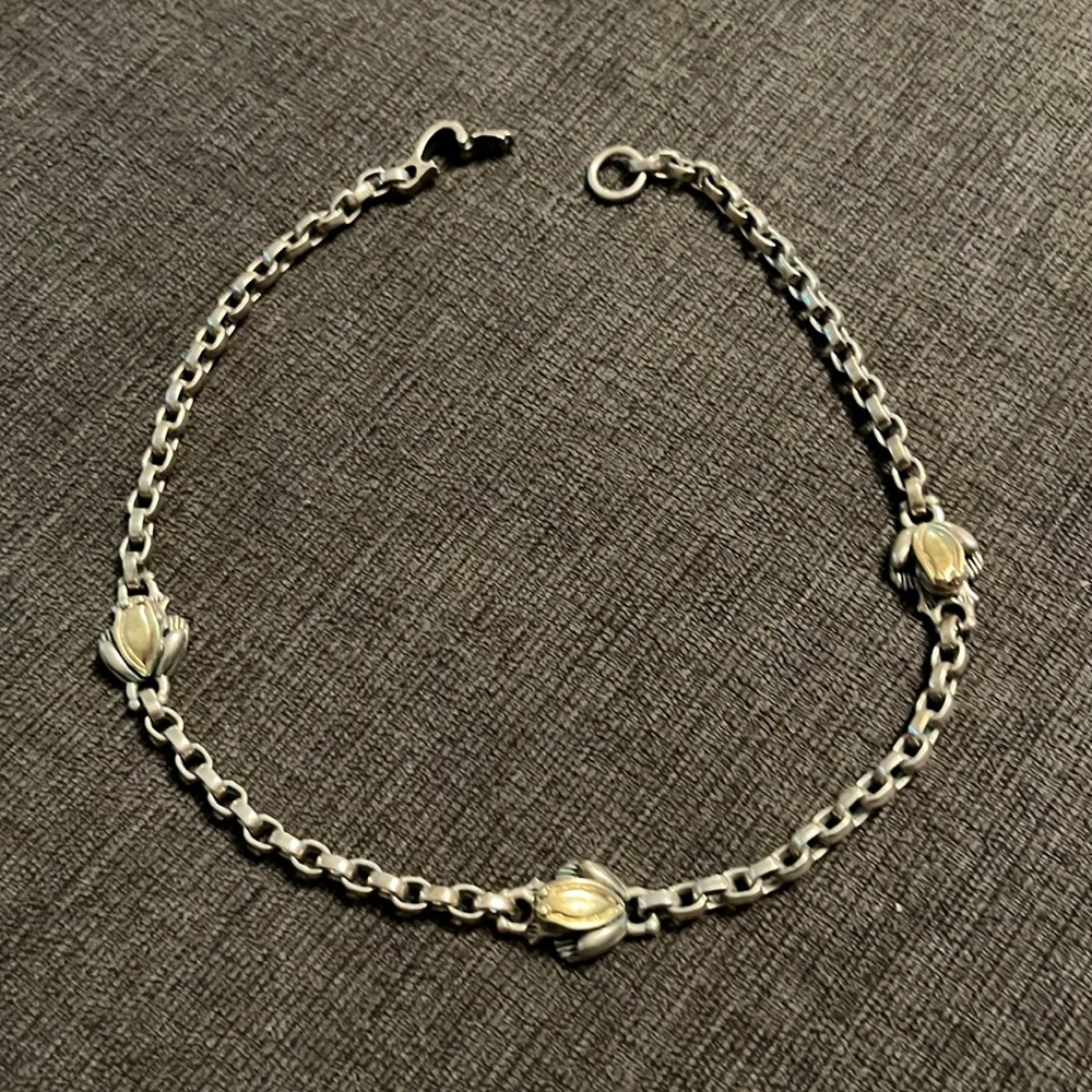 Barry Kieselstein-Cord Sterling Silver “Toad” Choker.